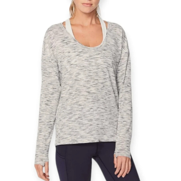 Lululemon Meant To Move Long Sleeve in Tiger  Space Dye Black White Small (4/6) - Picture 1 of 16